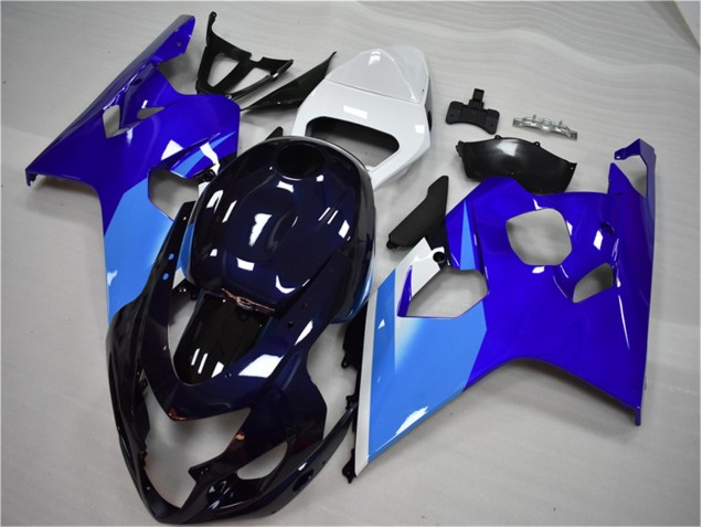 2004-2005 Blue White Suzuki GSXR 600/750 Bike Fairing Kit UK Factory