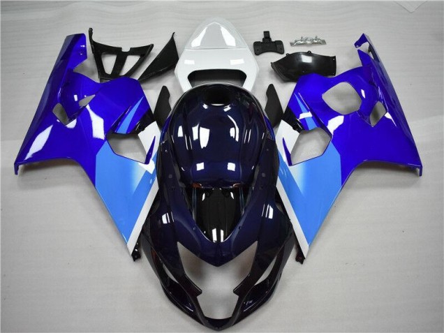 2004-2005 Blue White Suzuki GSXR 600/750 Bike Fairing Kit UK Factory