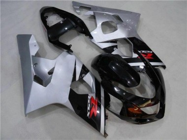 2004-2005 Black Silver Suzuki GSXR 600/750 Motorcycle Fairing Kit UK Factory