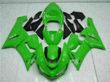 2005-2006 Green Kawasaki ZX6R Motorcycle Replacement Fairings UK Factory