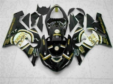 2005-2006 Black Kawasaki ZX6R Motorcylce Fairings UK Factory