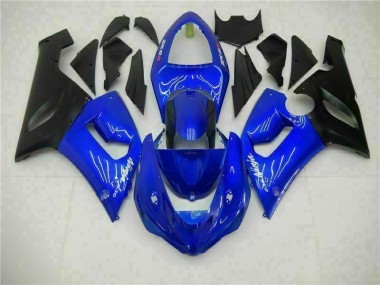 2005-2006 Blue Kawasaki ZX6R Motorcycle Fairing Kit UK Factory