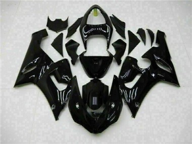 2005-2006 Glossy Black Kawasaki ZX6R Motor Fairings UK Factory