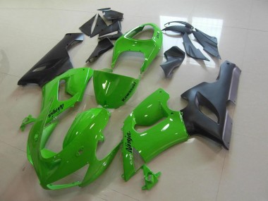 2005-2006 Green Kawasaki ZX6R Motorcycle Replacement Fairings & Bodywork UK Factory