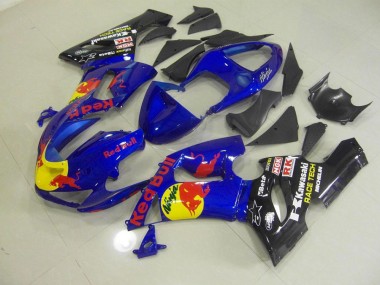 2005-2006 Blue Red Bull Kawasaki ZX6R Motorbike Fairings UK Factory