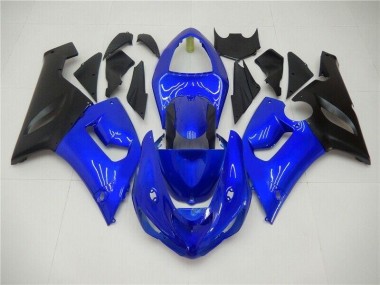 2005-2006 Blue Kawasaki ZX6R Bike Fairings UK Factory