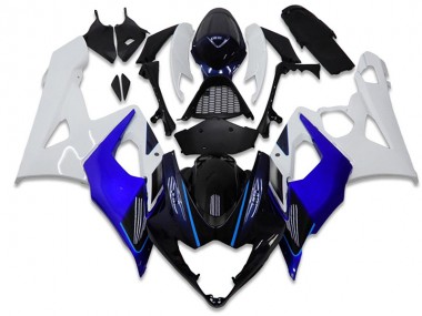 2005-2006 Blue White Suzuki GSXR 1000 Motorcycle Fairing Kits UK Factory