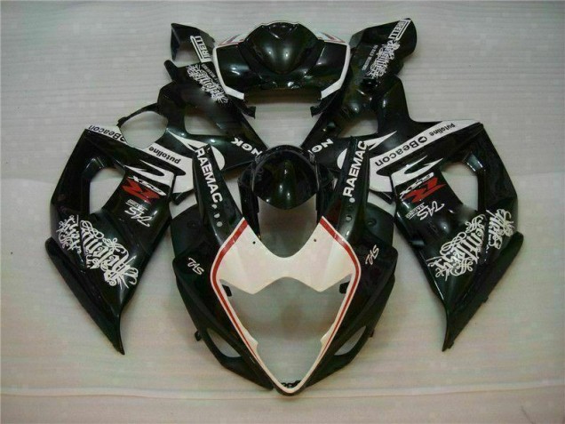 2005-2006 White Black Suzuki GSXR 1000 Motorcycle Fairings Kit UK Factory