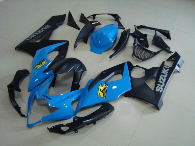 2005-2006 Blue and Matte Black Suzuki GSXR 1000 Bike Fairings UK Factory