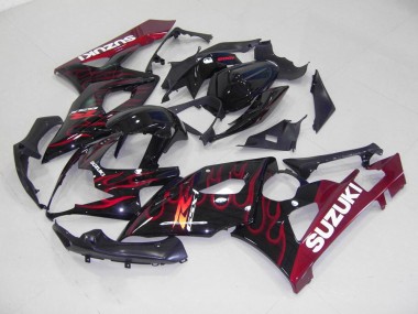 2005-2006 Red Flame Suzuki GSXR 1000 Motorcycle Fairings UK Factory