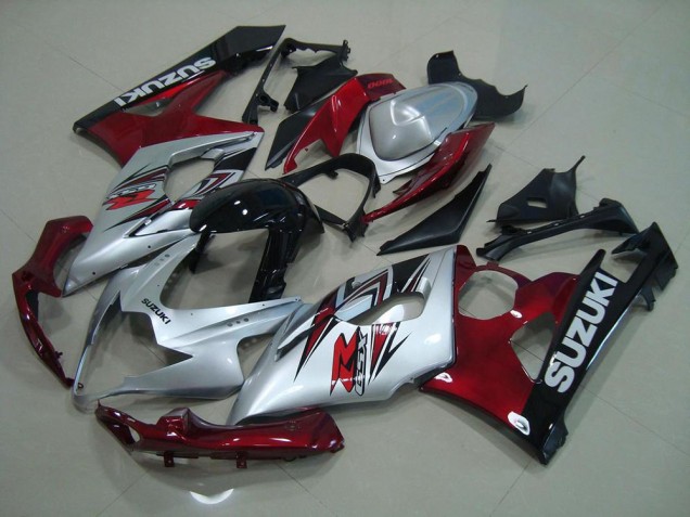 2005-2006 Silver Red Suzuki GSXR 1000 Bike Fairings UK Factory