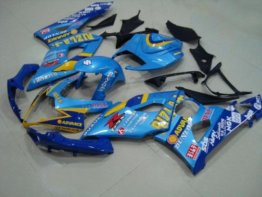 2005-2006 Light Blue Rizzla Suzuki GSXR 1000 Motor Bike Fairings UK Factory