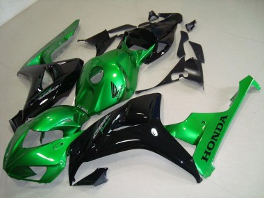 2006-2007 Black Green Honda CBR1000RR Motorcycle Fairing Kits UK Factory