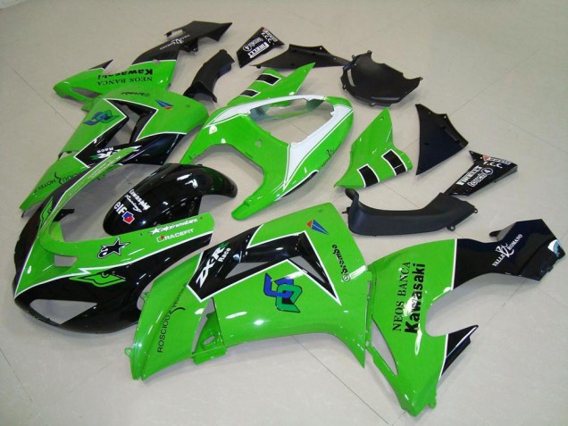 2006-2007 Green Kawasaki ZX10R Motorcycle Fairings UK Factory