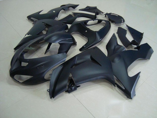 2006-2007 Matte Black Kawasaki ZX10R Motorcycle Fairing Kit UK Factory