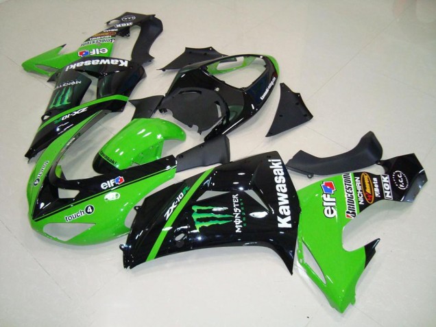 2006-2007 Green Monster Kawasaki ZX10R Bike Fairings UK Factory