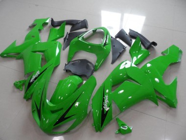 2006-2007 Green Black Arrow Kawasaki ZX10R Replacement Motorcycle Fairings UK Factory