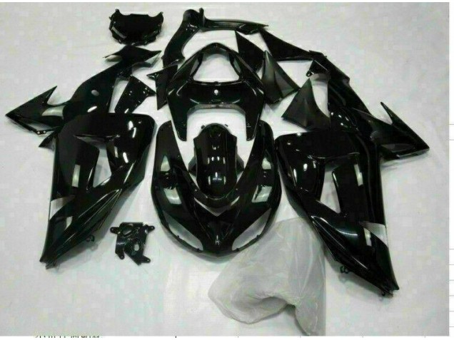 2006-2007 Glossy Black Kawasaki ZX10R Motorcycle Replacement Fairings UK Factory