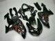 2006-2007 Black Red Flame Kawasaki ZX10R Motorcyle Fairings UK Factory