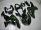 2006-2007 Black Green Flame Kawasaki ZX10R Motorcycle Fairing UK Factory