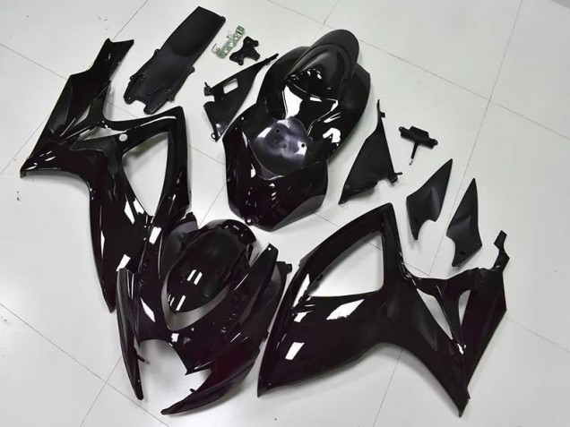 2006-2007 Glossy Black Suzuki GSXR 600/750 Bike Fairing UK Factory