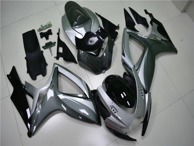 2006-2007 Silver Grey Suzuki GSXR 600/750 Motorcycle Replacement Fairings UK Factory