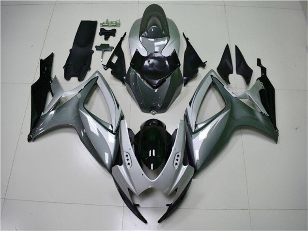 2006-2007 Silver Grey Suzuki GSXR 600/750 Motorcycle Replacement Fairings UK Factory