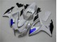 2006-2007 White Blue Suzuki GSXR 600/750 Motorcylce Fairings UK Factory