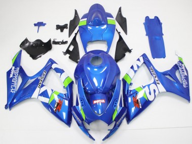 2006-2007 Blue White Suzuki GSXR 600/750 Motorcycle Fairings UK Factory