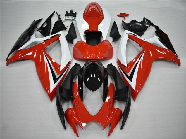 2006-2007 Red Black Suzuki GSXR 600/750 Motorcycle Fairing Kits UK Factory