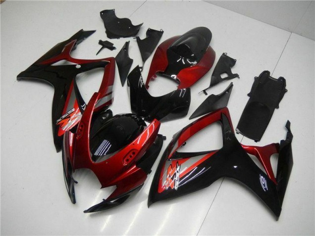 2006-2007 Red Black Suzuki GSXR 600/750 Motor Bike Fairings UK Factory