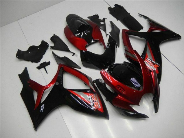 2006-2007 Red Black Suzuki GSXR 600/750 Motor Bike Fairings UK Factory