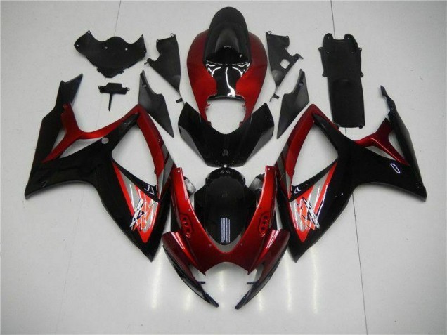 2006-2007 Red Black Suzuki GSXR 600/750 Motor Bike Fairings UK Factory