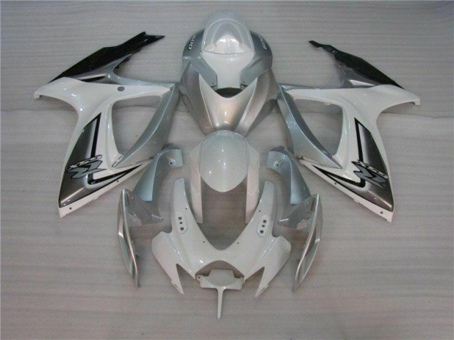 2006-2007 White Silver Suzuki GSXR 600/750 Motorcycle Fairing UK Factory