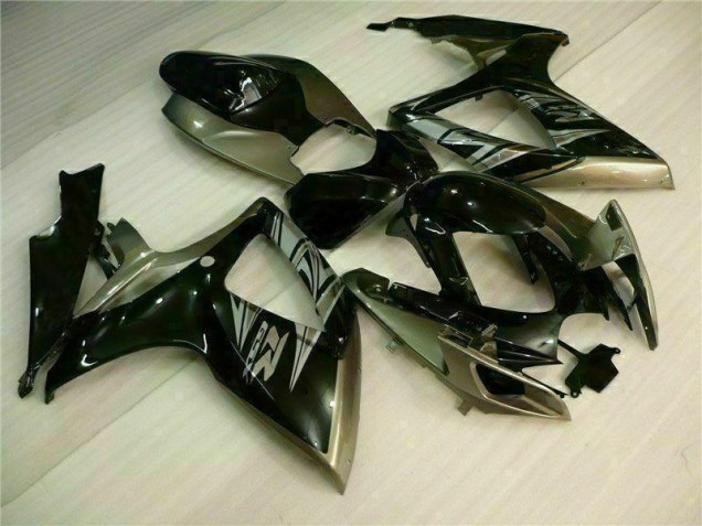 2006-2007 Black Grey Suzuki GSXR 600/750 Motorcycle Fairing Kits UK Factory