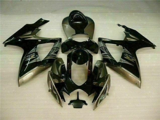 2006-2007 Black Grey Suzuki GSXR 600/750 Motorcycle Fairing Kits UK Factory