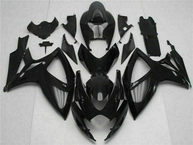 2006-2007 Black Suzuki GSXR 600/750 Bike Fairing Kit UK Factory