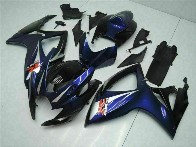 2006-2007 Black Blue Suzuki GSXR 600/750 Motorbike Fairing Kits UK Factory