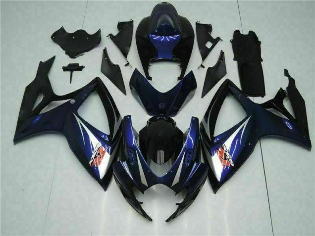 2006-2007 Black Blue Suzuki GSXR 600/750 Motorbike Fairing Kits UK Factory