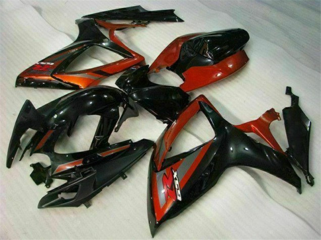 2006-2007 Black Red Suzuki GSXR 600/750 Motorcycle Fairing Kits UK Factory