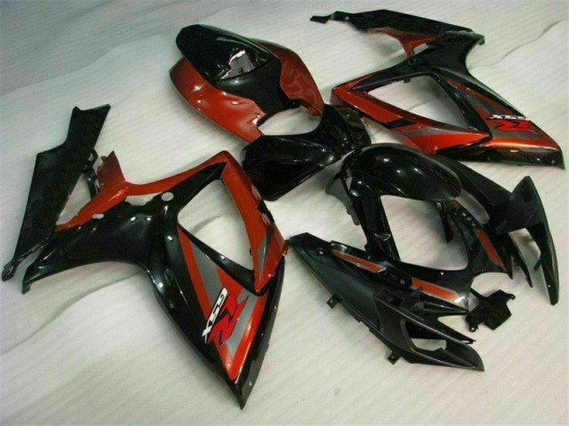 2006-2007 Black Red Suzuki GSXR 600/750 Motorcyle Fairings UK Factory