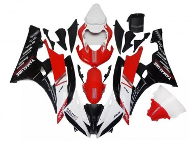 2006-2007 White Red Black Yamaha YZF R6 Replacement Fairings UK Factory