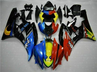 2006-2007 Yellow Blue Red Yamaha YZF R6 Motorcycle Fairings Kit UK Factory