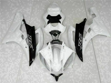 2006-2007 White Black Yamaha YZF R6 Bike Fairings UK Factory