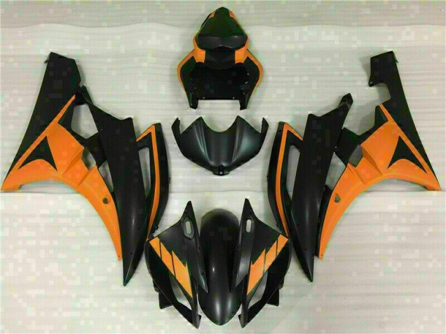 2006-2007 Yellow Yamaha YZF R6 Motorcycle Fairings Kit UK Factory