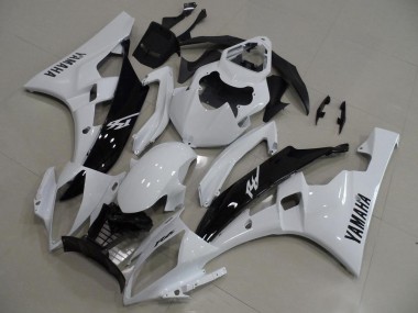 2006-2007 White and Black Yamaha YZF R6 Replacement Motorcycle Fairings UK Factory