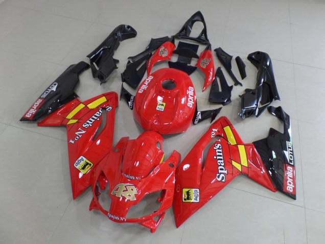 2006-2011 Red and Black Aprilia RS125 Motorcycle Fairing Kit UK Factory