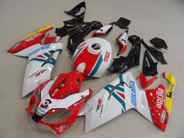 2006-2011 Red and Wihte Aprilia RS125 Bike Fairings UK Factory