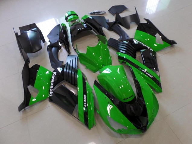 2006-2011 Green and Black Kawasaki ZX14R ZZR1400 Bike Fairing Kit UK Factory