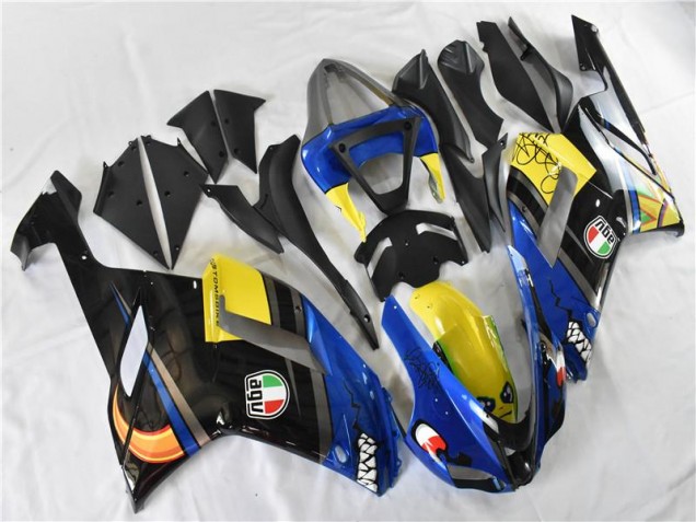 2007-2008 Blue Shark Kawasaki ZX6R Replacement Motorcycle Fairings UK Factory